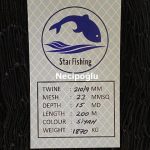 210/9-23 MM 15 GÖZ 200 METRE SİYAH STAR FİSH